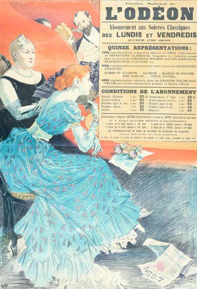 Anuncio para el Teatro Odeon, 1890 de Eugene Grasset